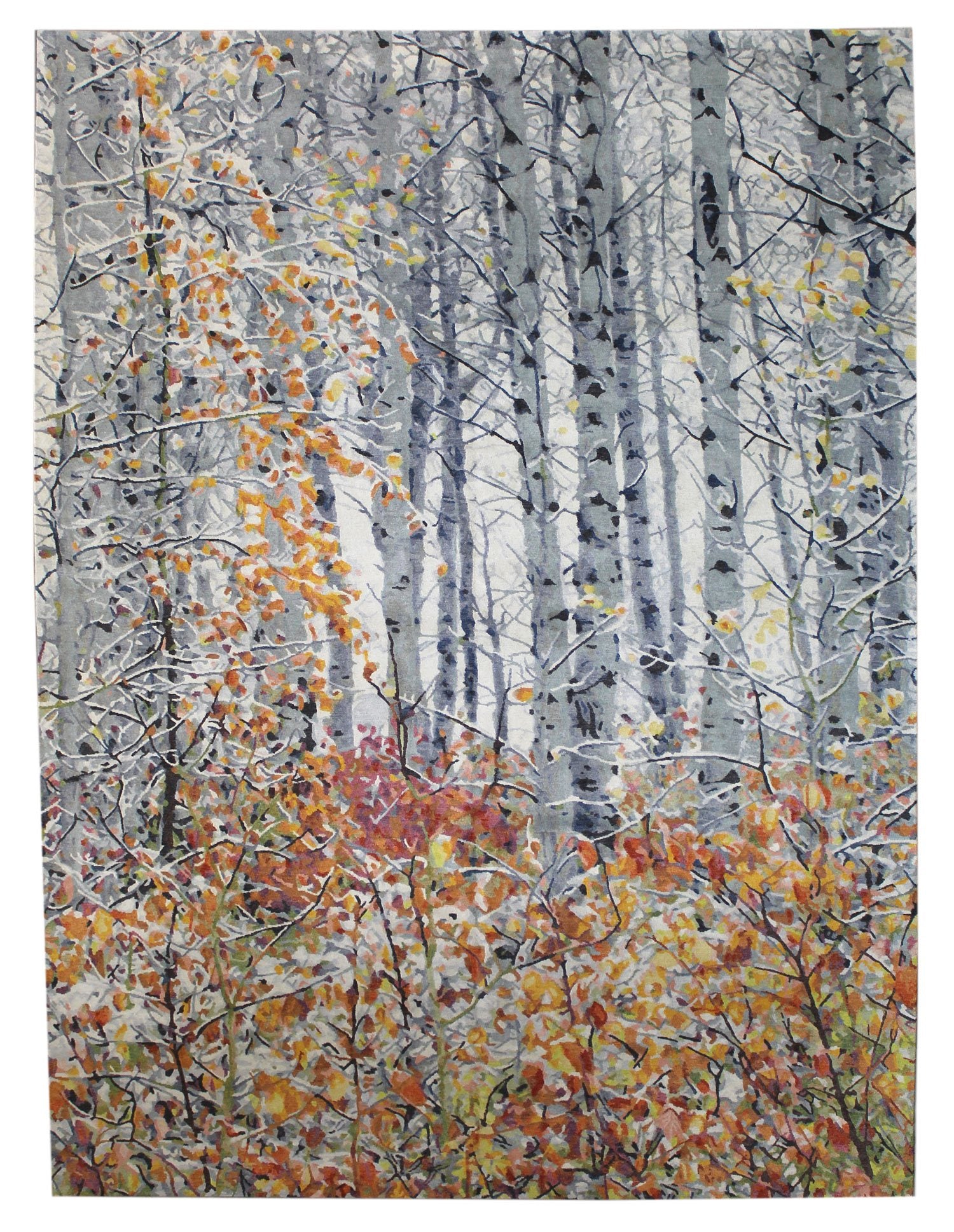 Falling Leaves Handwoven Contemporary Rug
