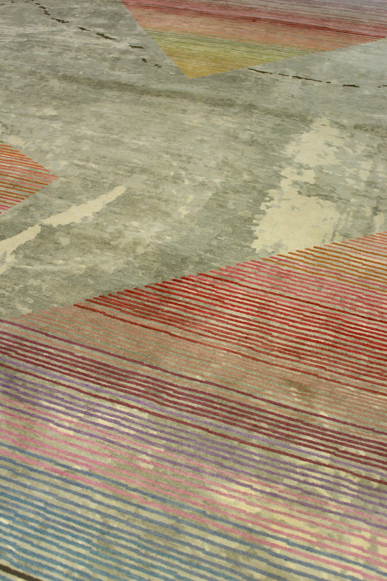 Funky Handwoven Contemporary Rug, J69681