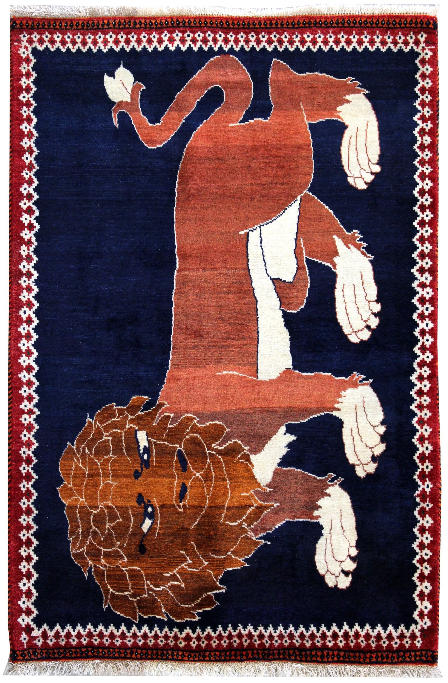 Lion Gabbeh Handwoven Contemporary Rug