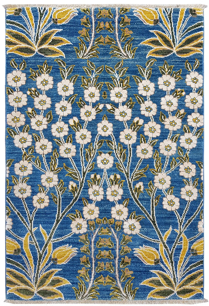 Moghul Flower Handwoven Contemporary Rug | Landry & Arcari