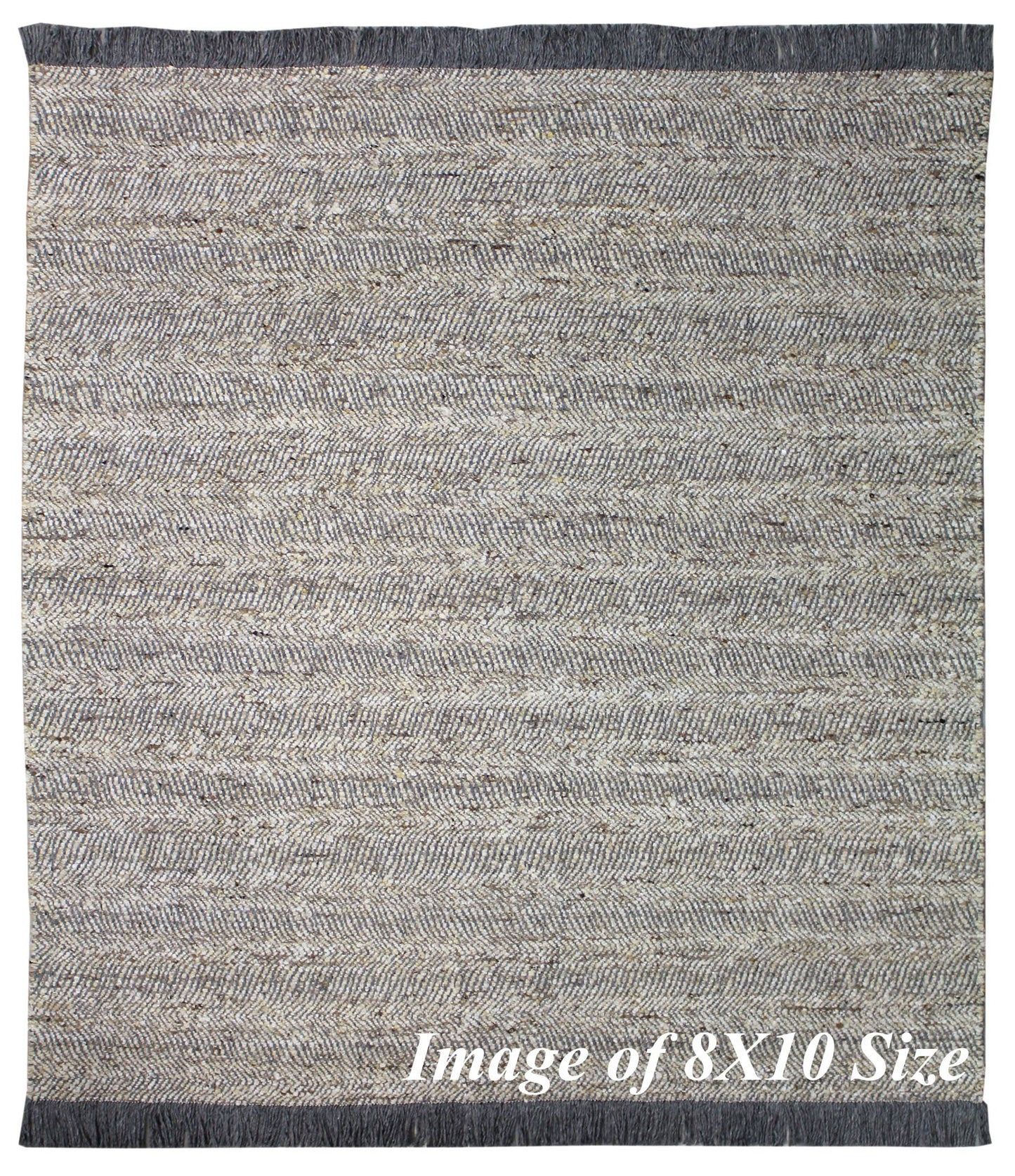 Rustic Diagonal Handwoven Contemporary Rug