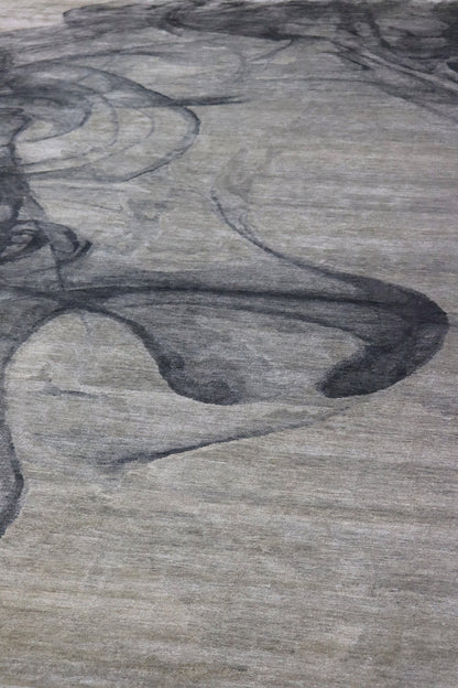 Smoke Handwoven Contemporary Rug, J67351
