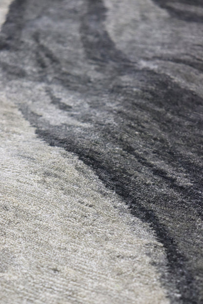 Smoke Handwoven Contemporary Rug, J67351