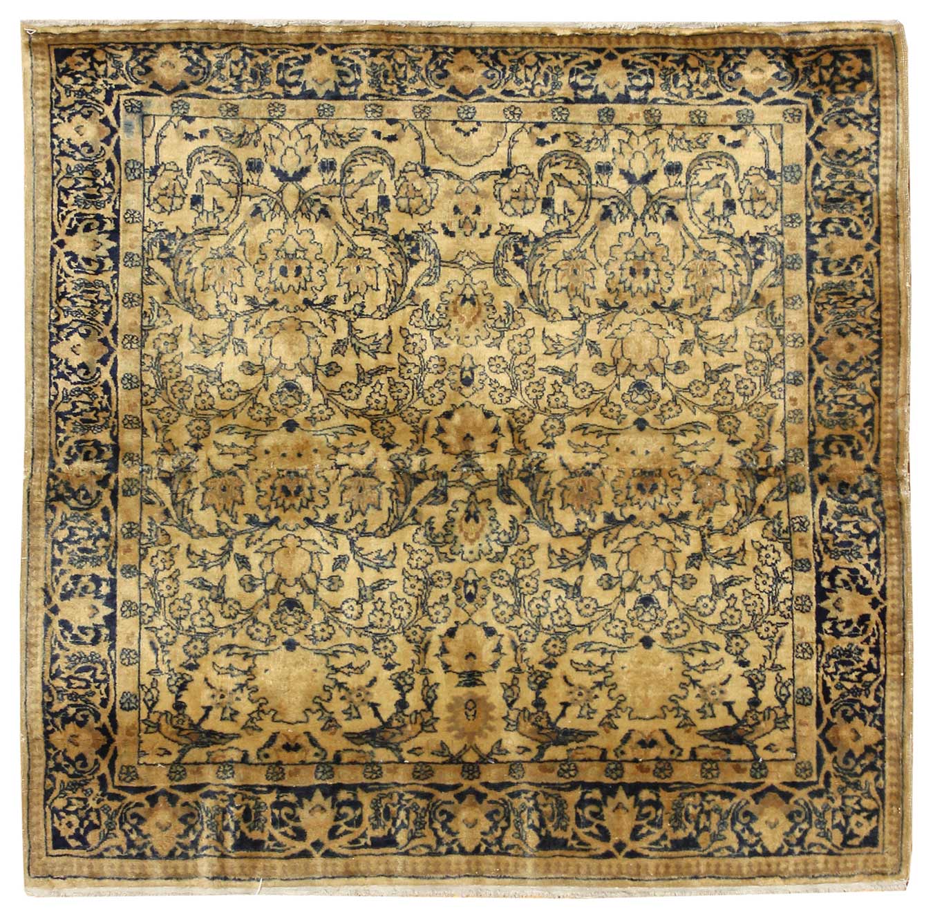 Antique Agra Handwoven Traditional Rug