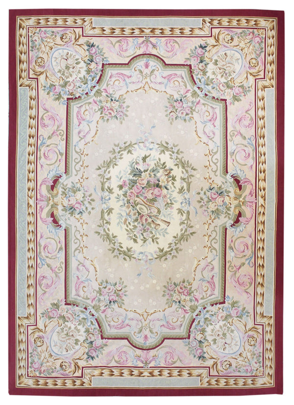 Aubusson Handwoven Traditional Closeout Rug, J61990