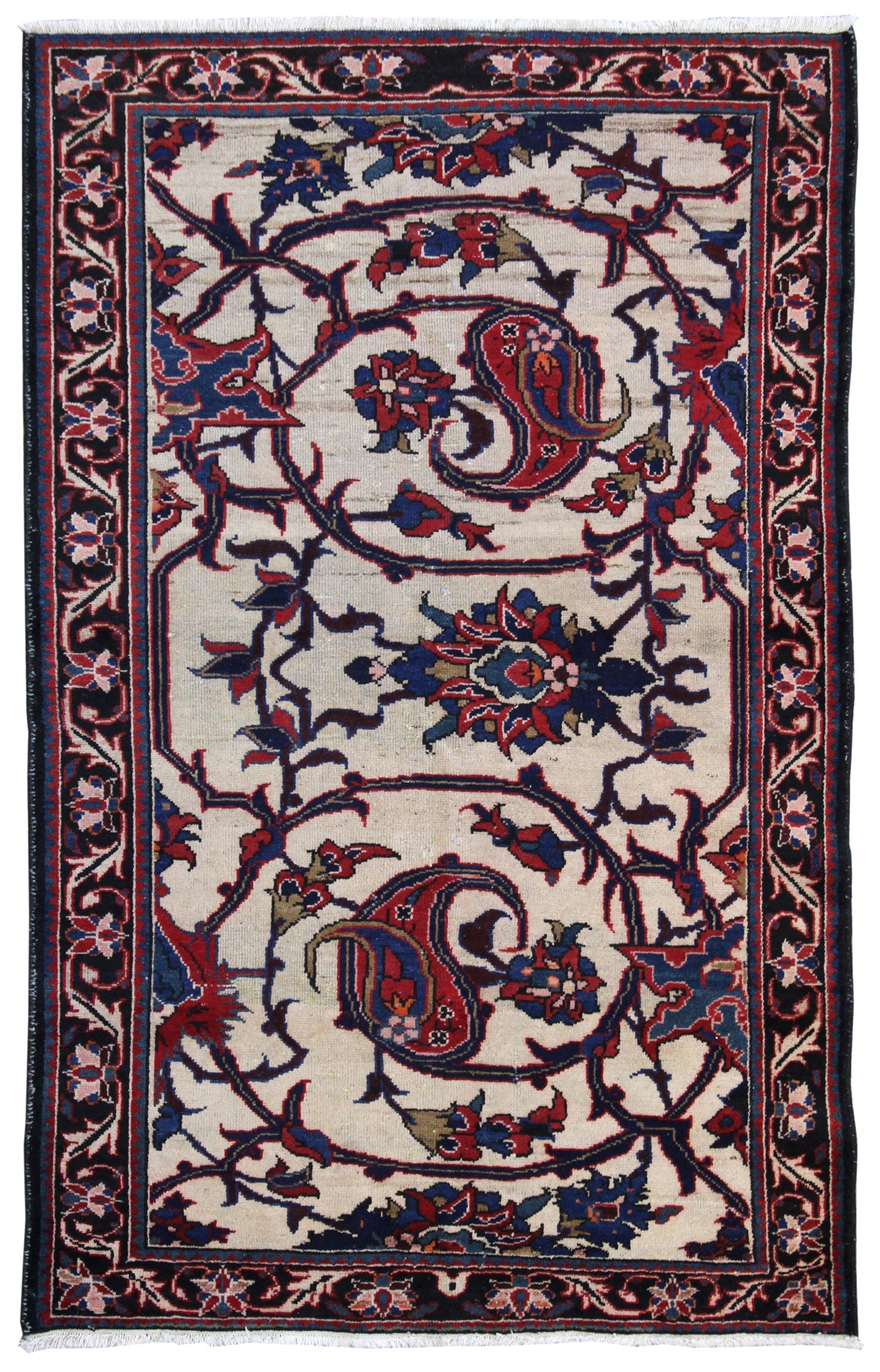 Vintage Bakhtiari Handwoven Traditional Rug