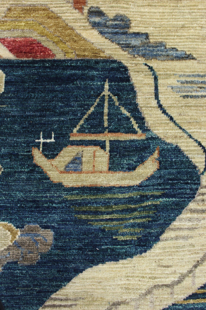 Deco Landscape Handwoven Traditional Rug | Landry & Arcari