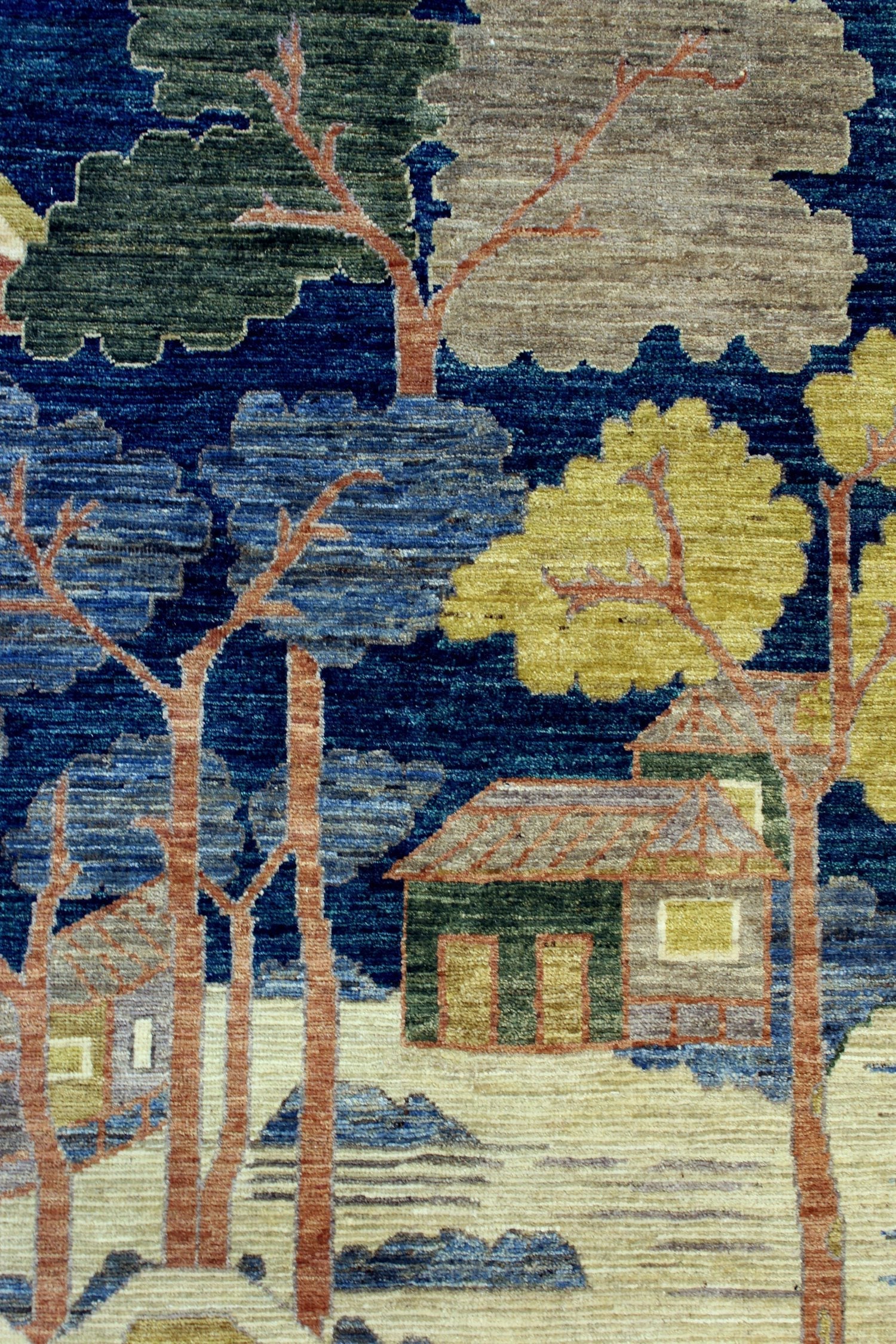Deco Landscape Handwoven Traditional Rug, J69507