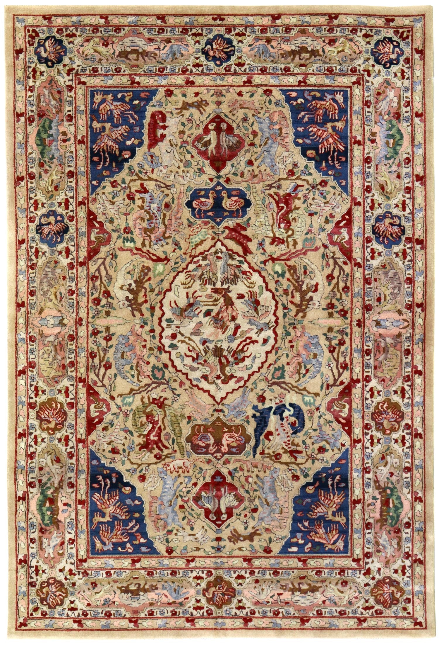 German Rug Design Antique German Hooked Rug Handwoven Traditional Rug | Landry & Arcari