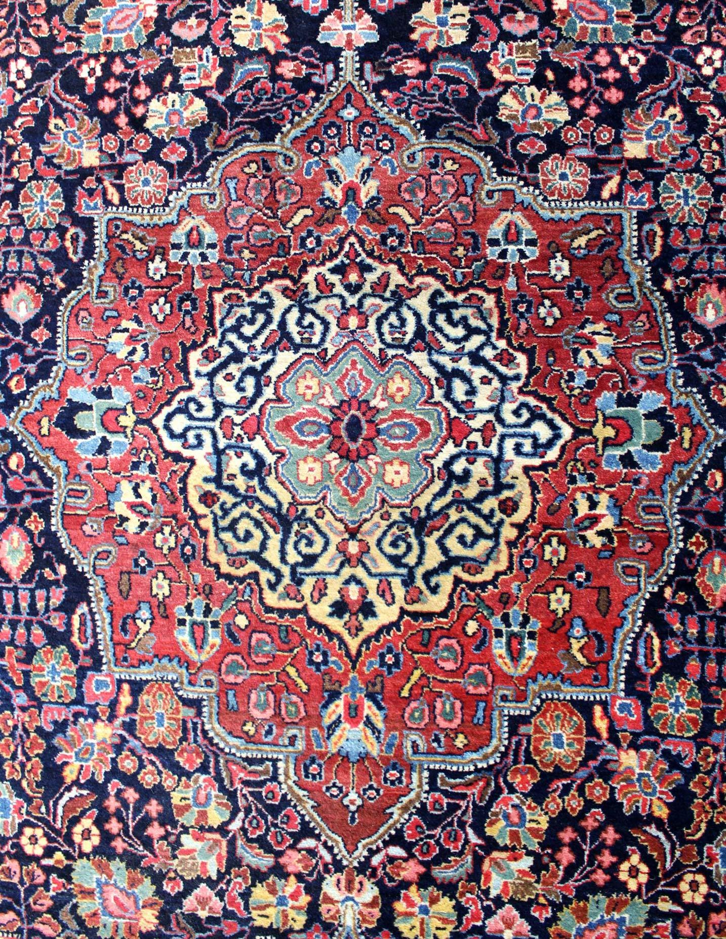 Antique Jozan Sarouk Handwoven Traditional Rug, JF8392