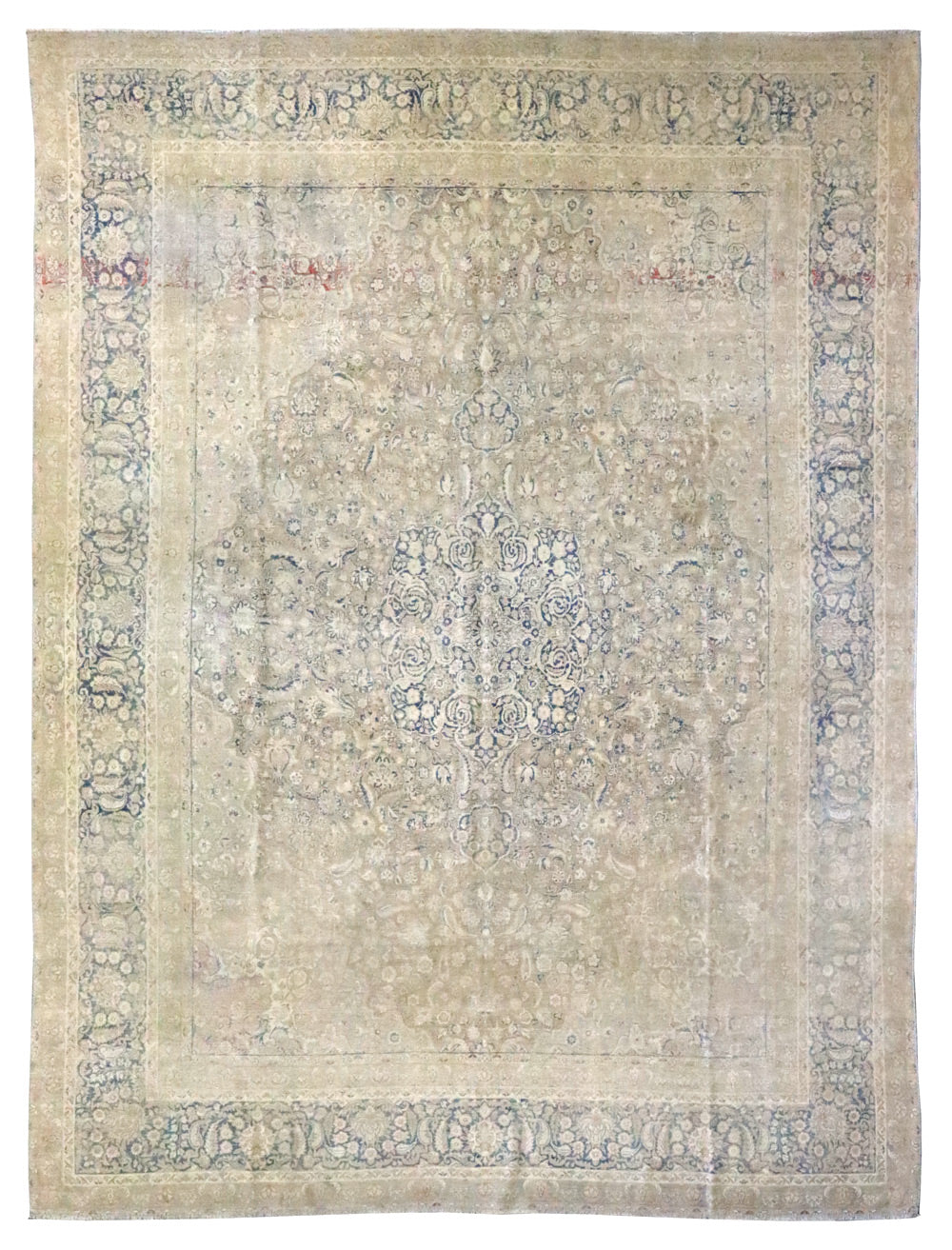 Vintage Kashan Handwoven Traditional Rug