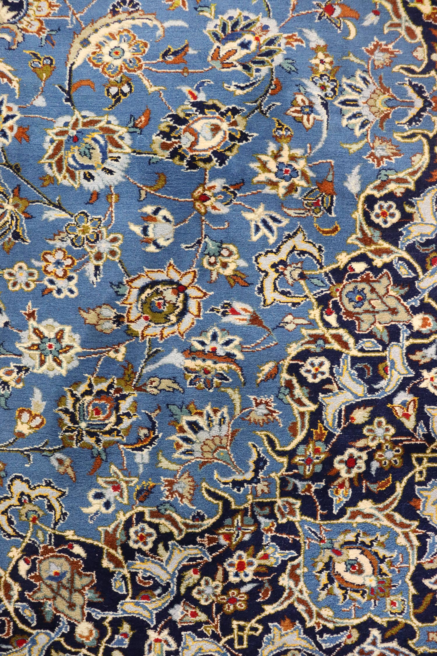 Antique Kashan Handwoven Traditional Rug, J65486