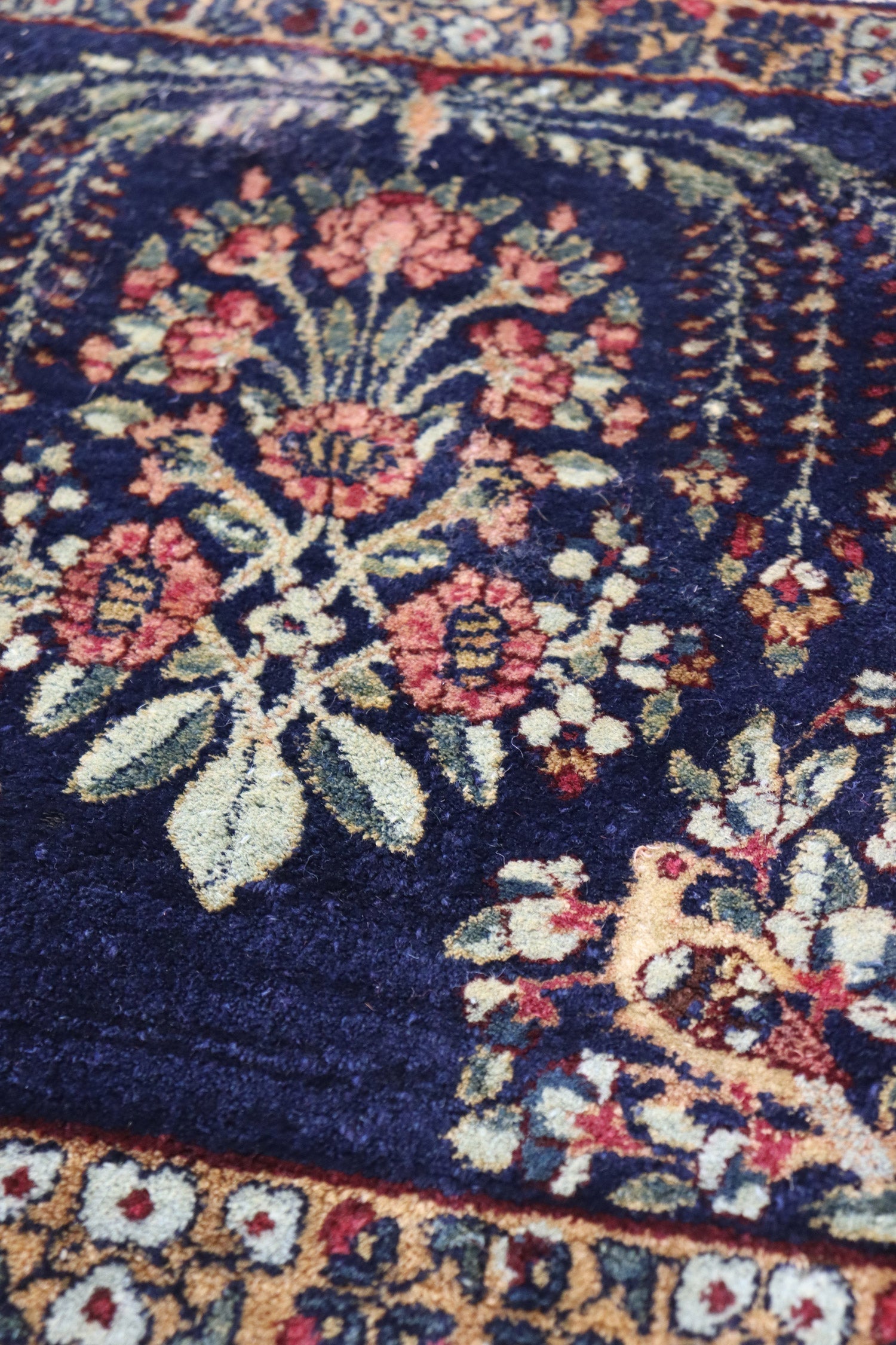 Antique Kerman Mat (Pair) Handwoven Traditional Rug, J66274