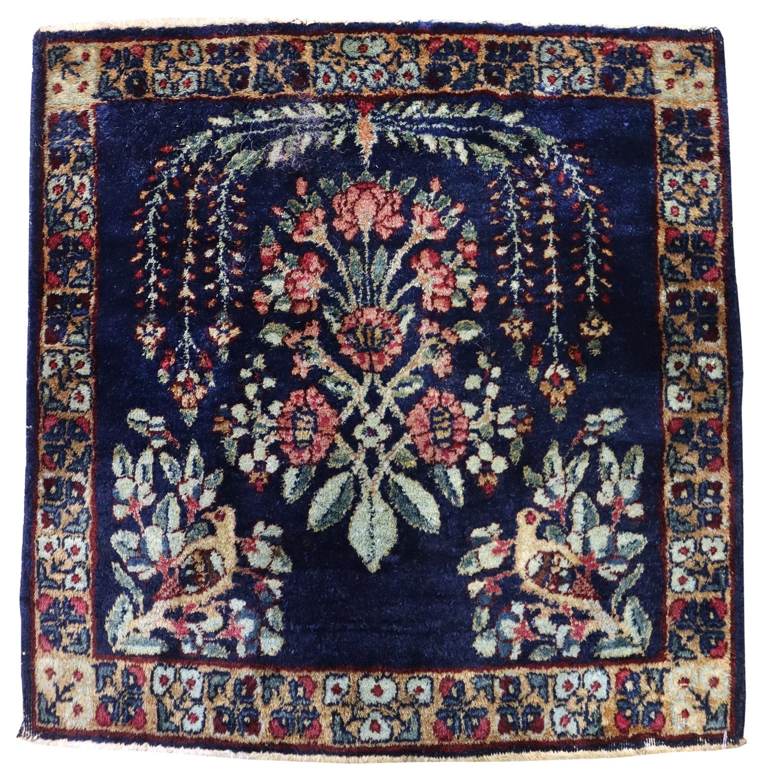 Antique Kerman Mat (Pair) Handwoven Traditional Rug