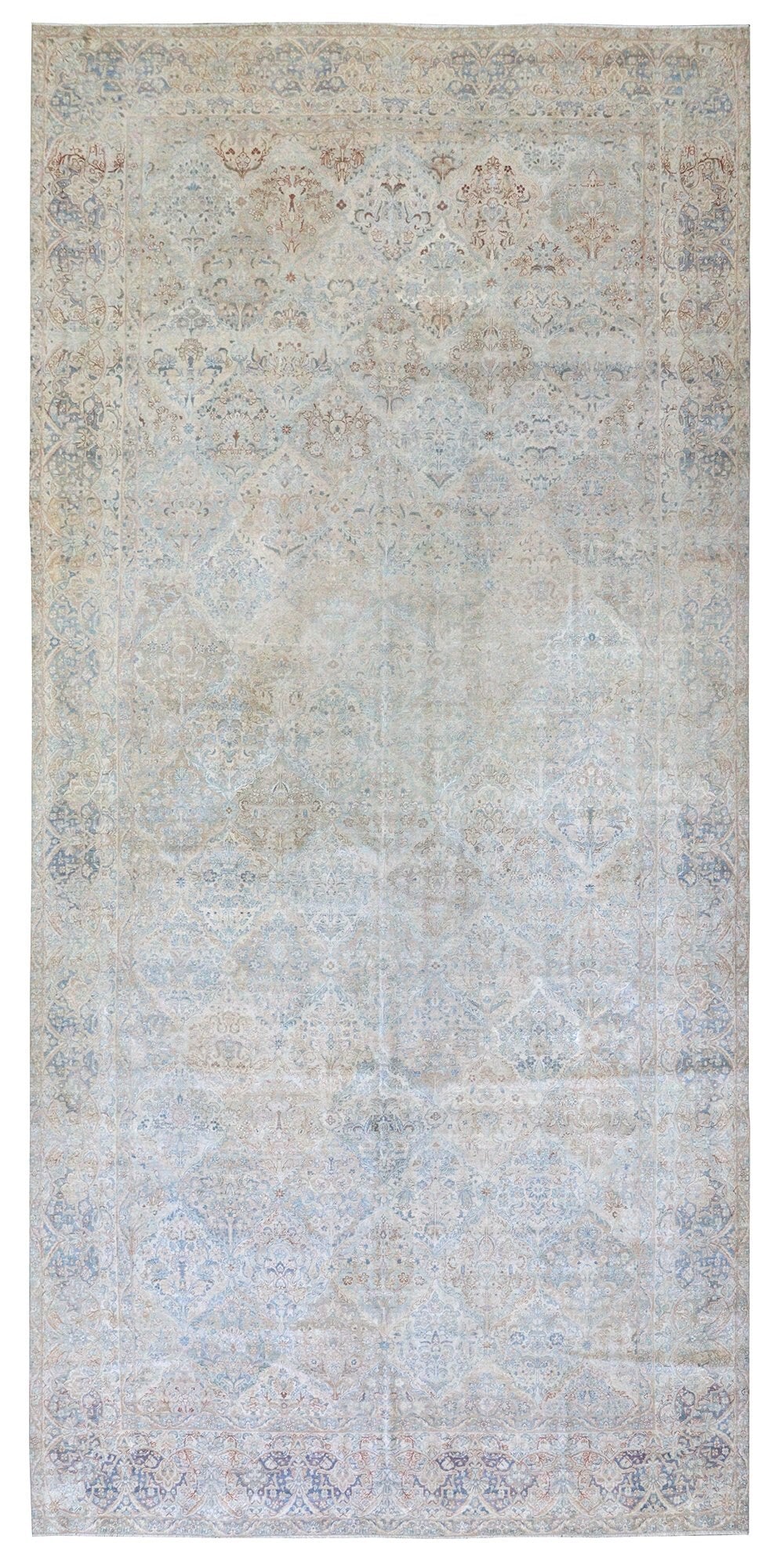 Vintage Lavar Kerman Handwoven Traditional Rug