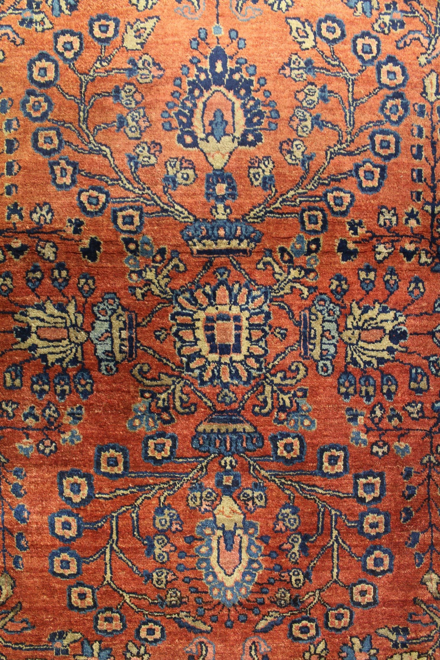Antique Mahajaran Sarouk Handwoven Traditional Rug, J62847