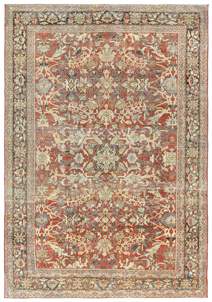 Vintage Mahal Handwoven Traditional Rug