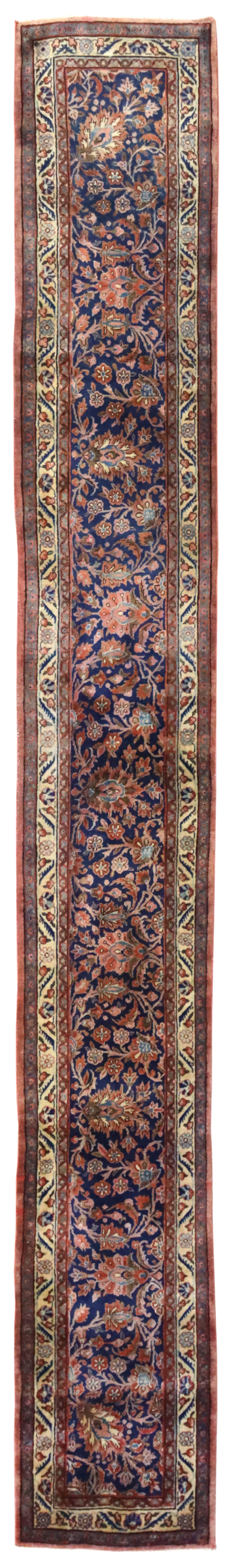 Antique Manchester Kashan Handwoven Traditional Rug