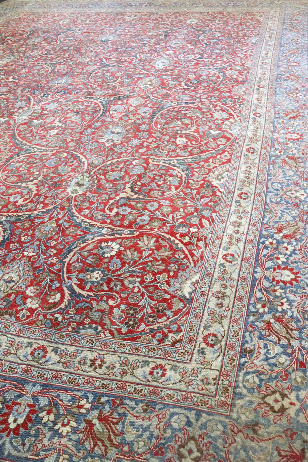 Vintage Mashad Handwoven Traditional Rug, J67704