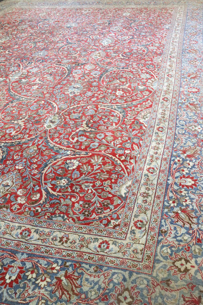 Vintage Mashad Handwoven Traditional Rug, J67704
