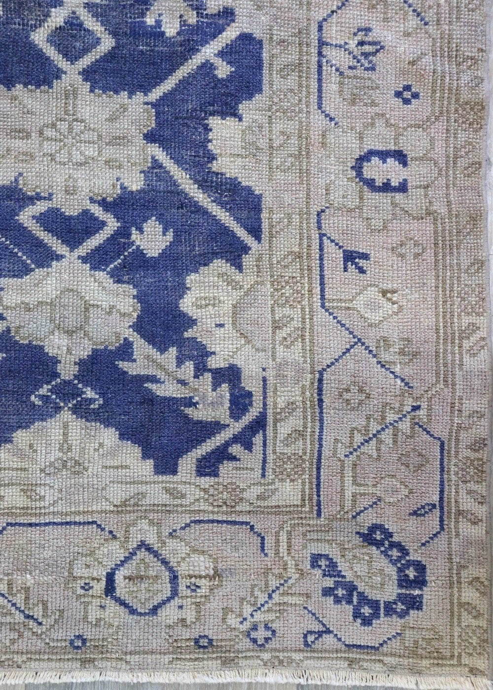 Vintage Oushak Handwoven Traditional Rug, J68608