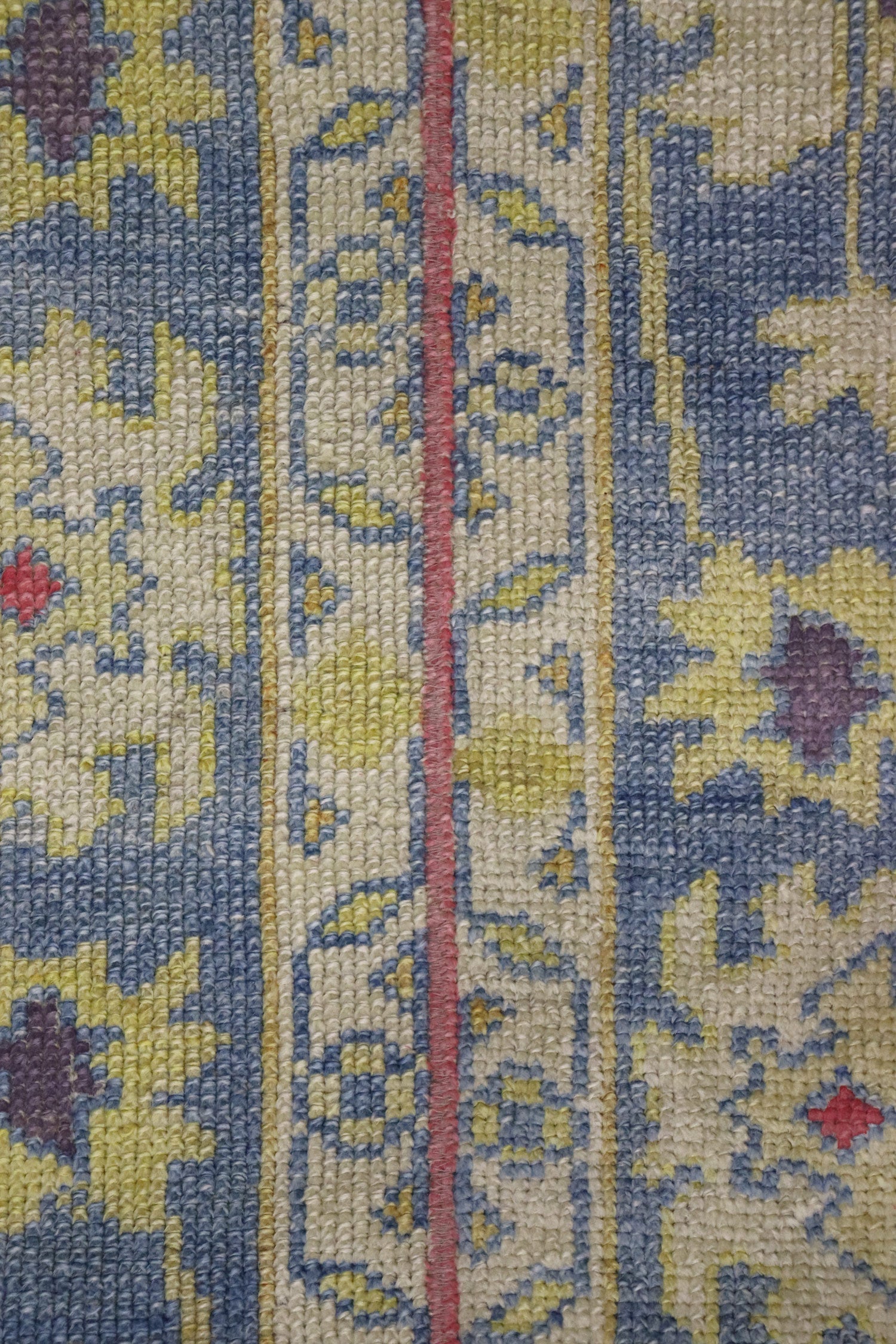 Vintage Oushak Fragment Handwoven Traditional Rug, J66609