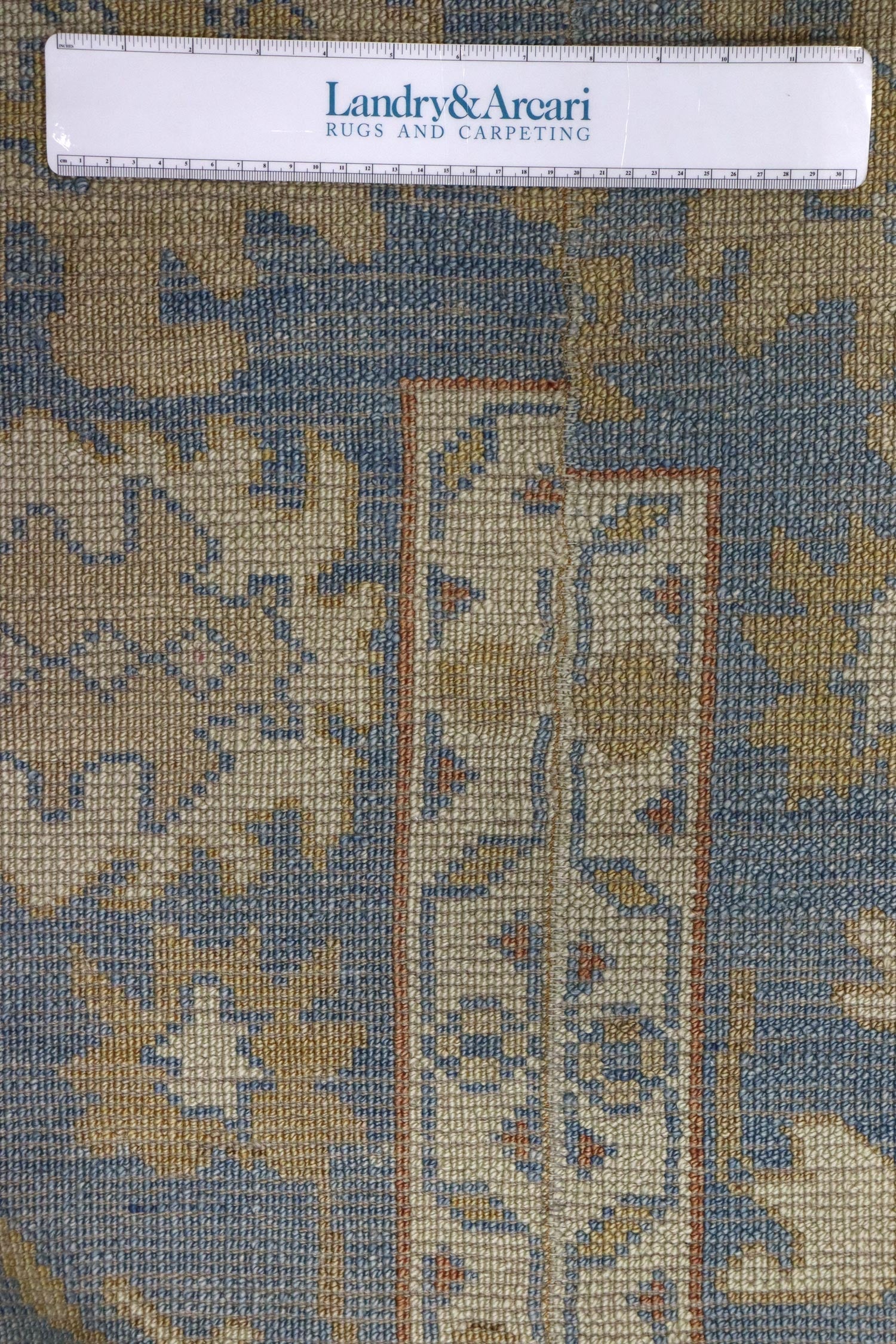 Vintage Oushak Fragment Handwoven Traditional Rug, J66609