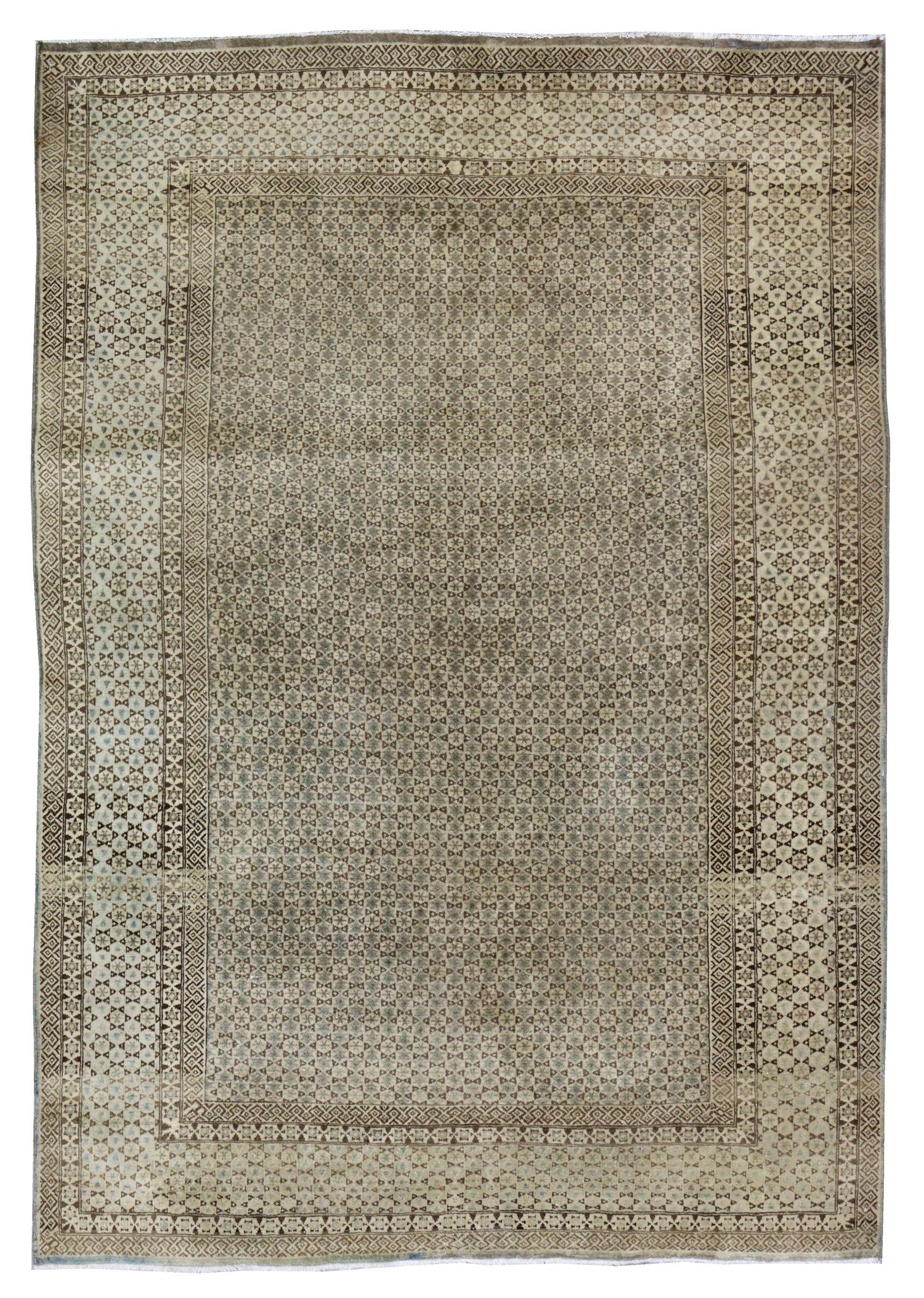 Vintage Qum Handwoven Traditional Rug