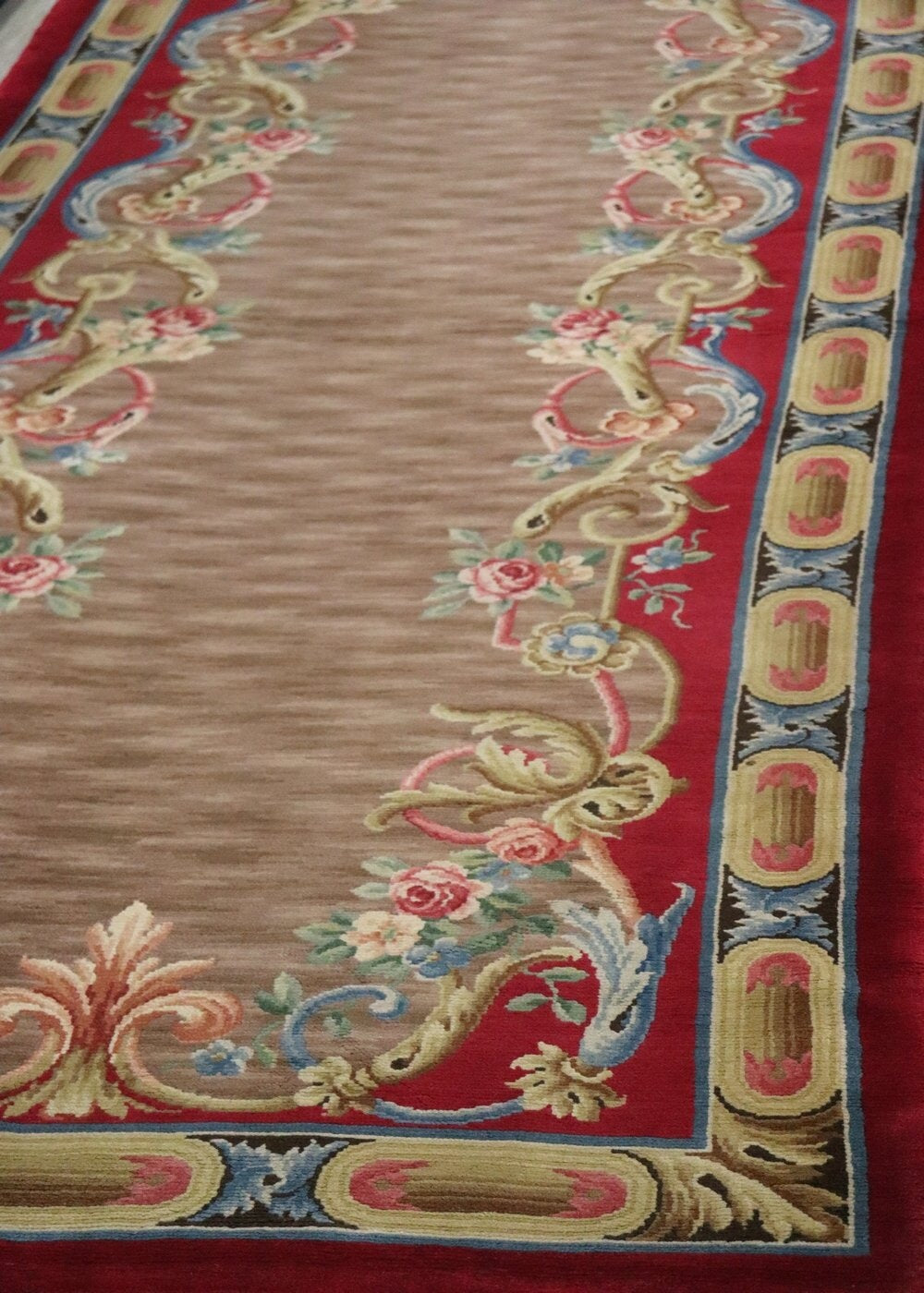 Antique Savonnerie Handwoven Traditional Rug, JF8584