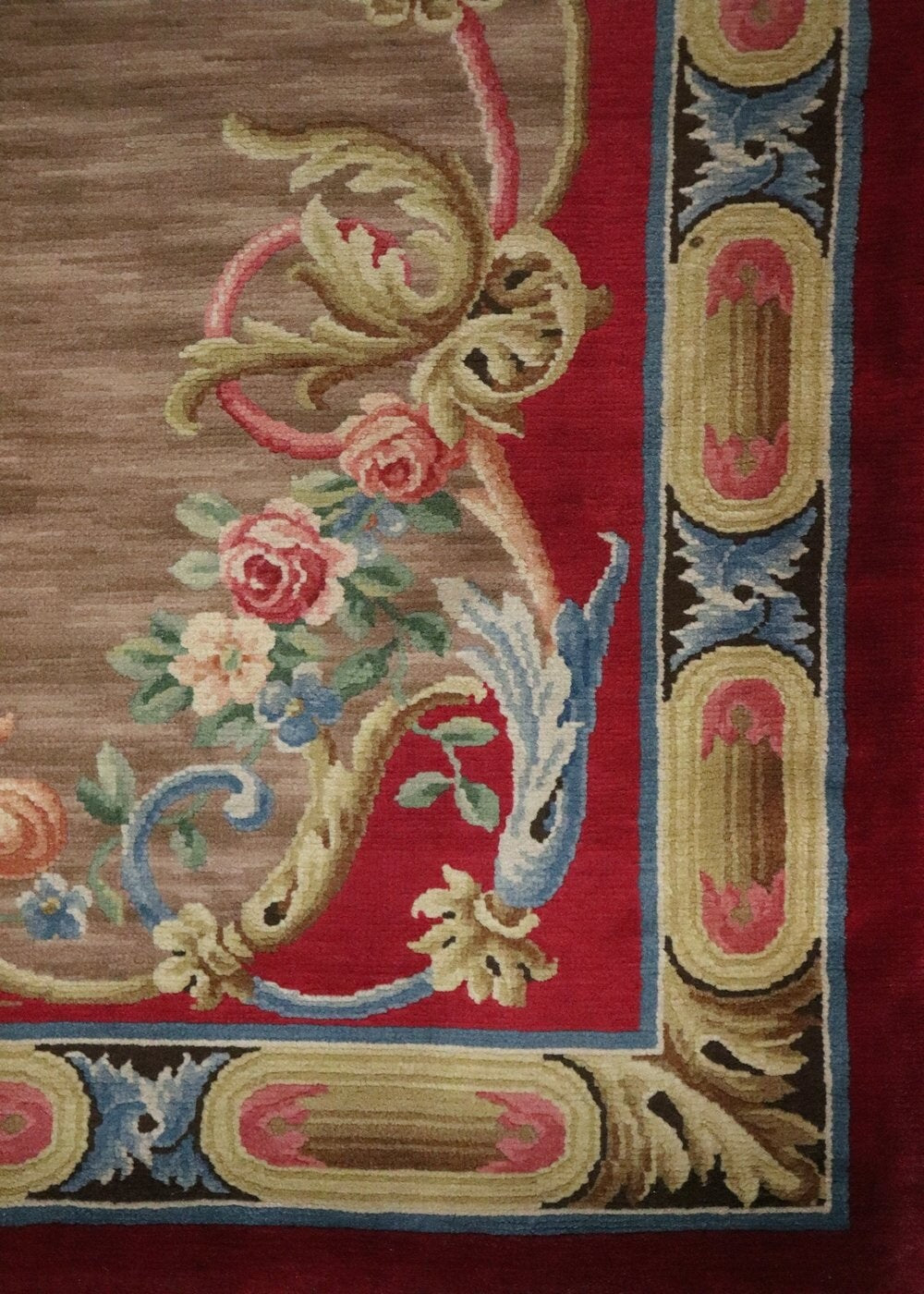 Antique Savonnerie Handwoven Traditional Rug, JF8584