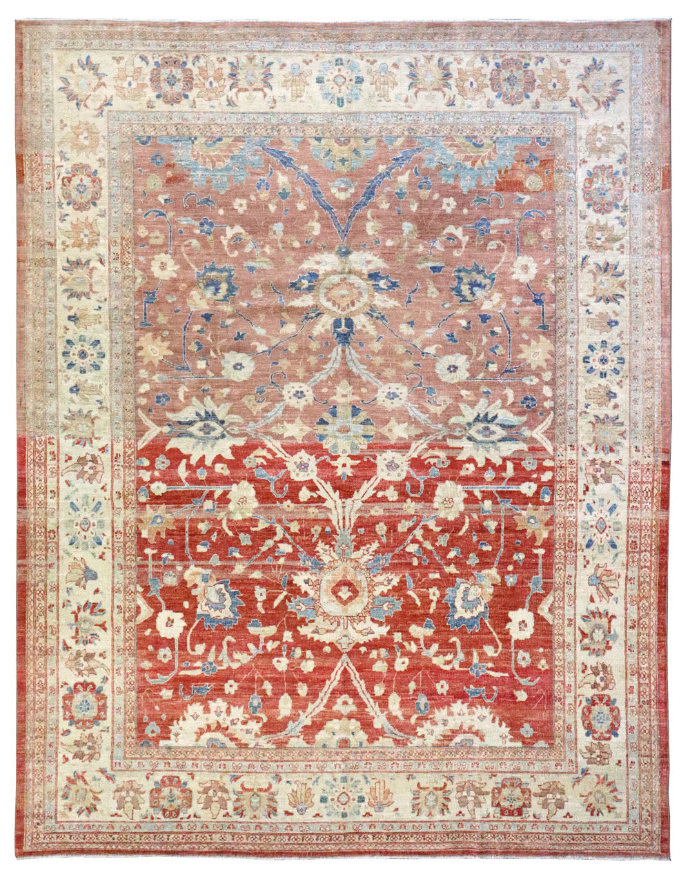 Vintage Sultanabad Handwoven Traditional Rug