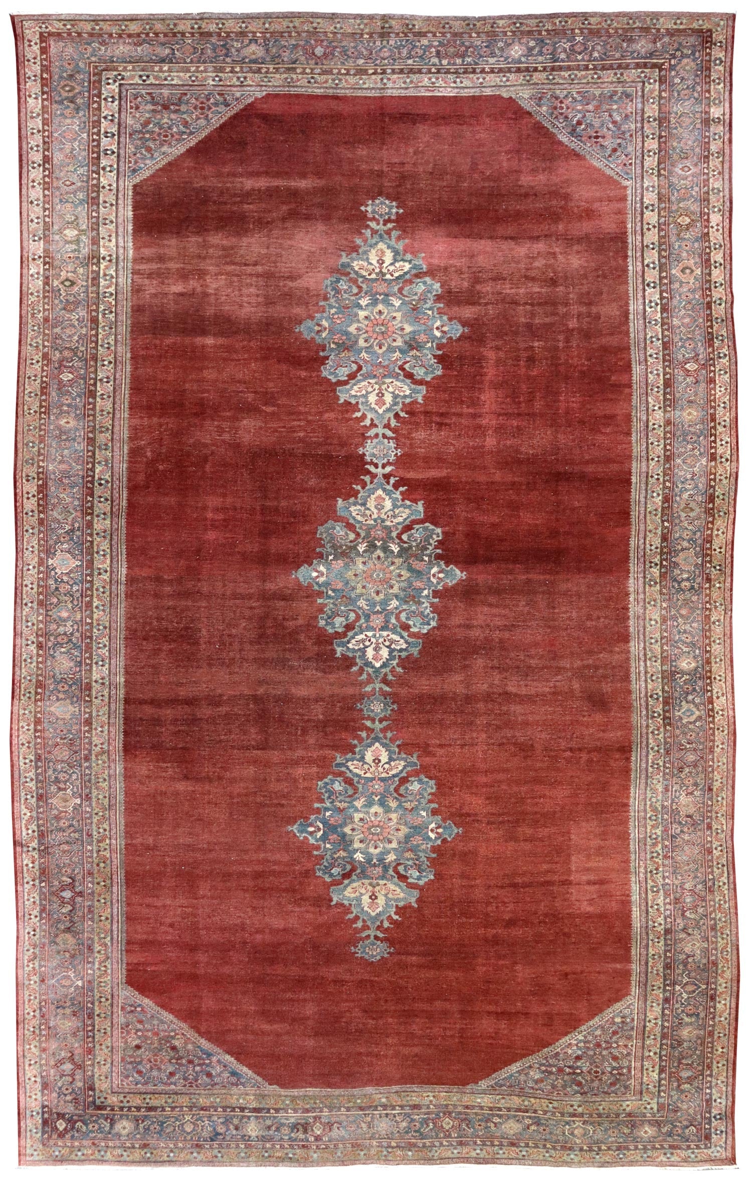 Vintage Sultanabad Handwoven Traditional Rug