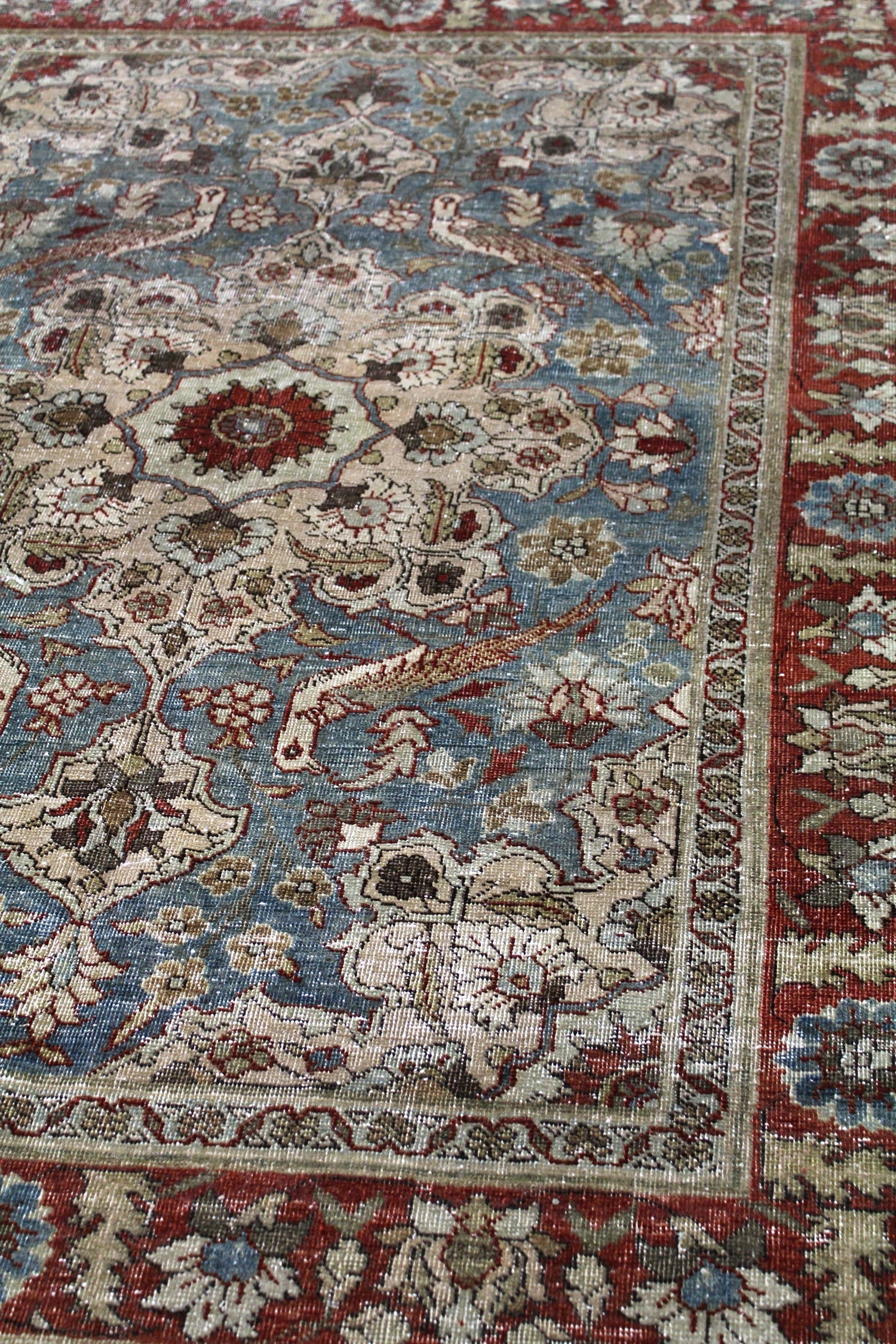 Vintage Tabriz Handwoven Traditional Rug, J63379