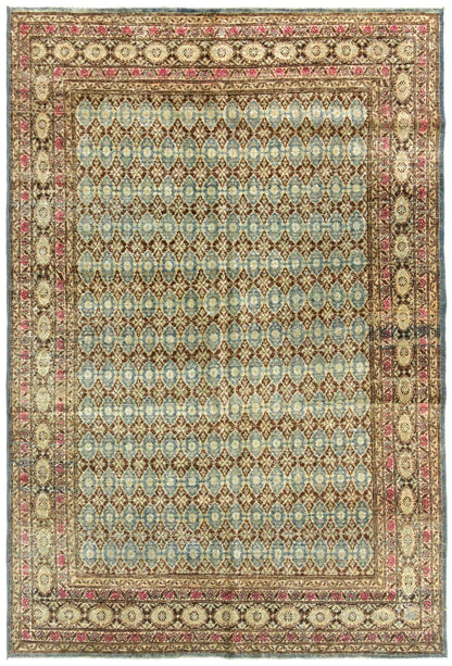 Vintage Tabriz Handwoven Traditional Rug