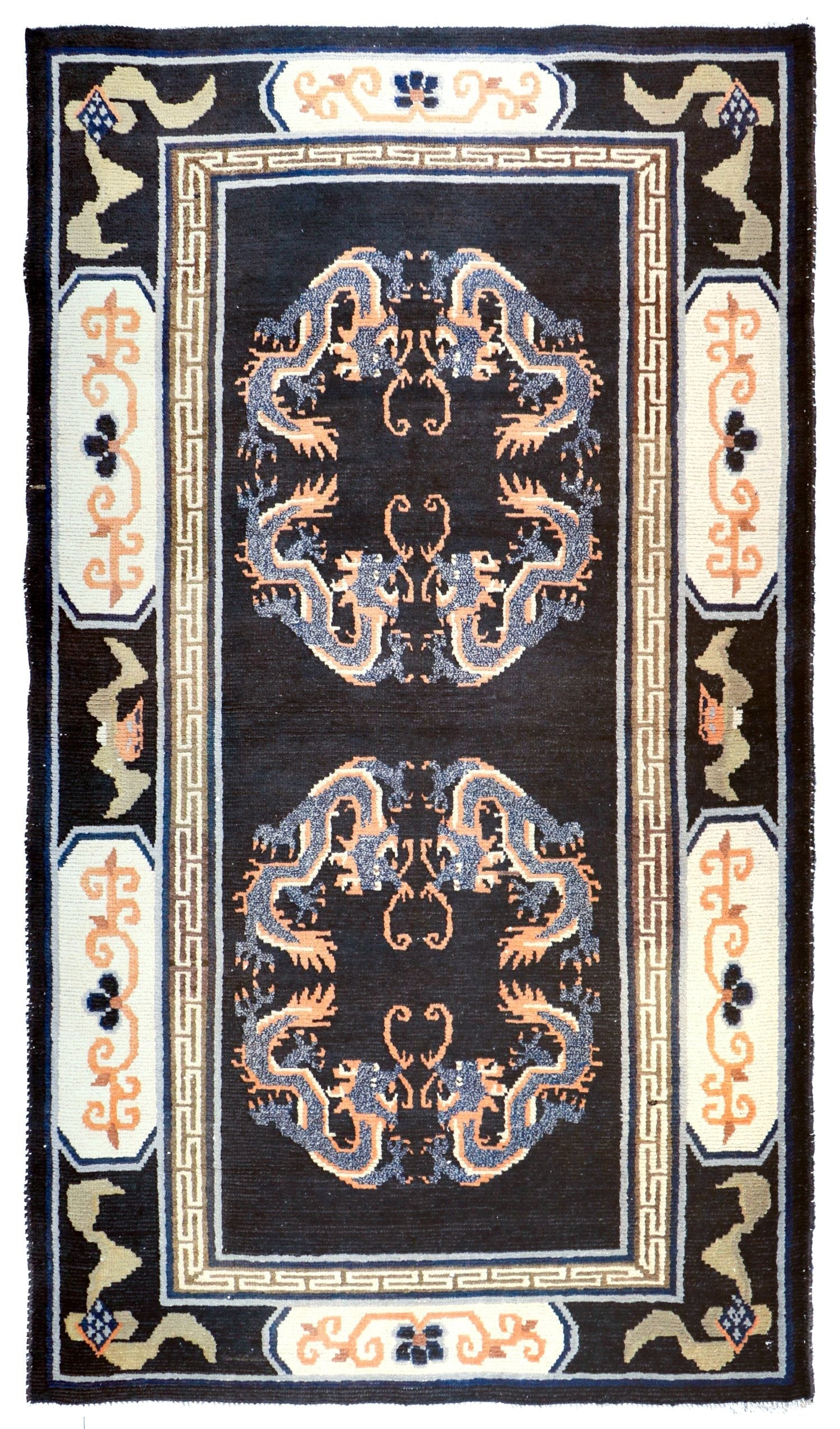 Voodoo Rug Antique Tibetan Dragon Handwoven Traditional Rug | Landry & Arcari ...