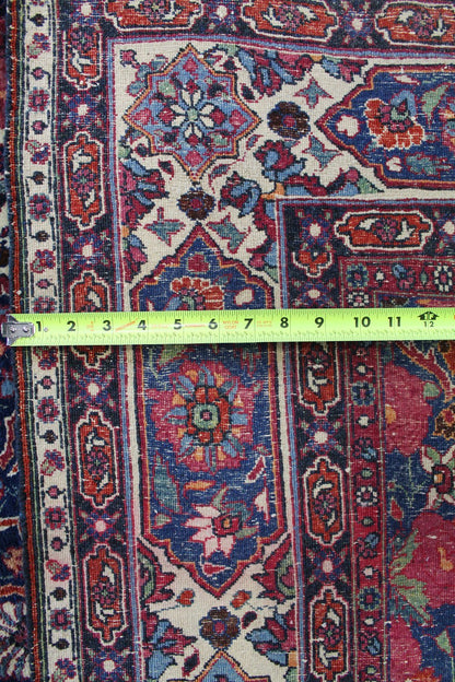 Antique Veramin Handwoven Traditional Rug, JF8117