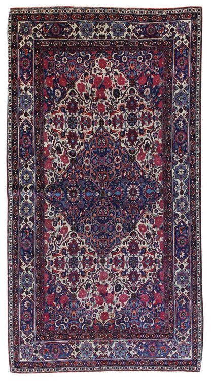 Antique Veramin Handwoven Traditional Rug