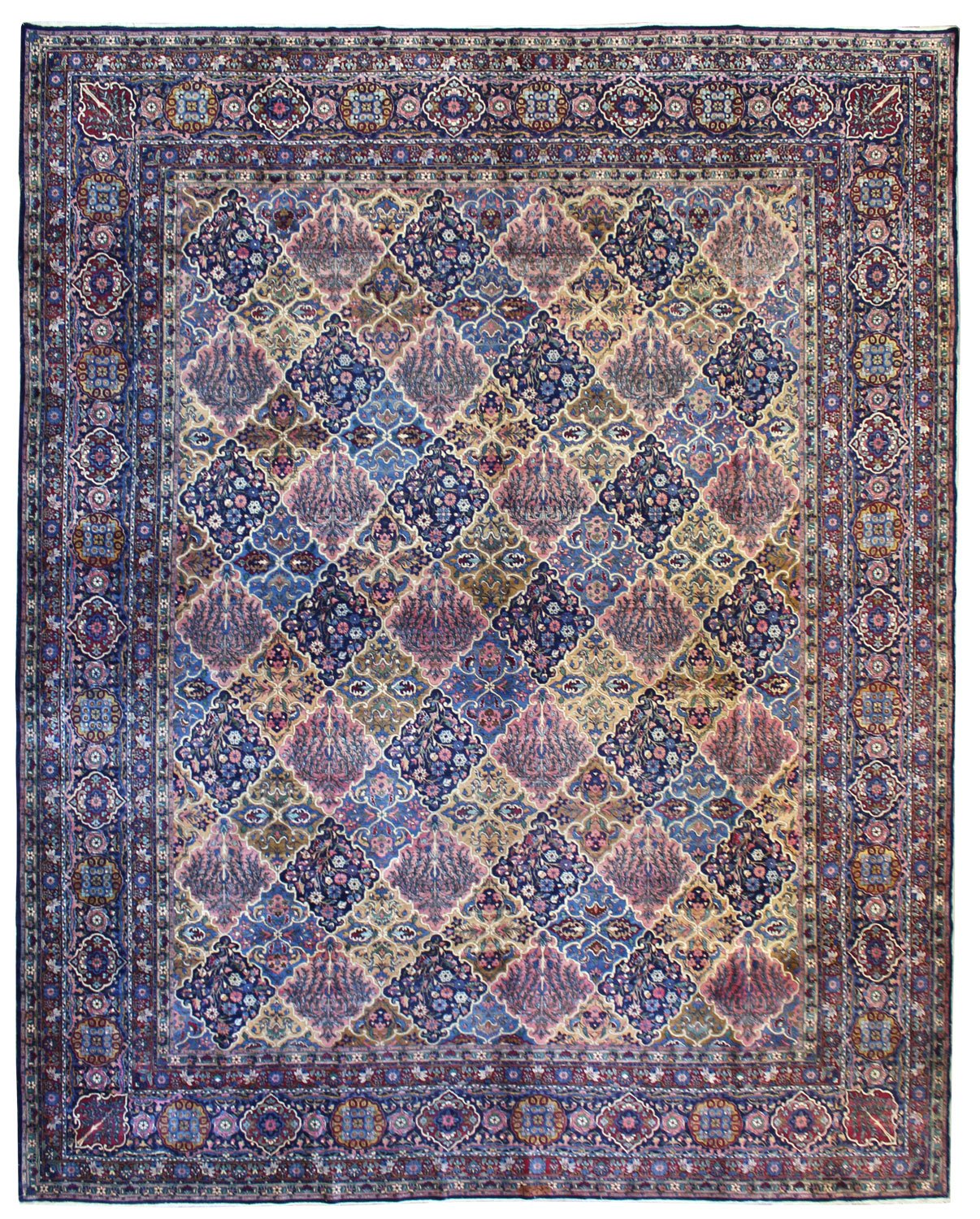 Antique Yezd Handwoven Traditional Rug