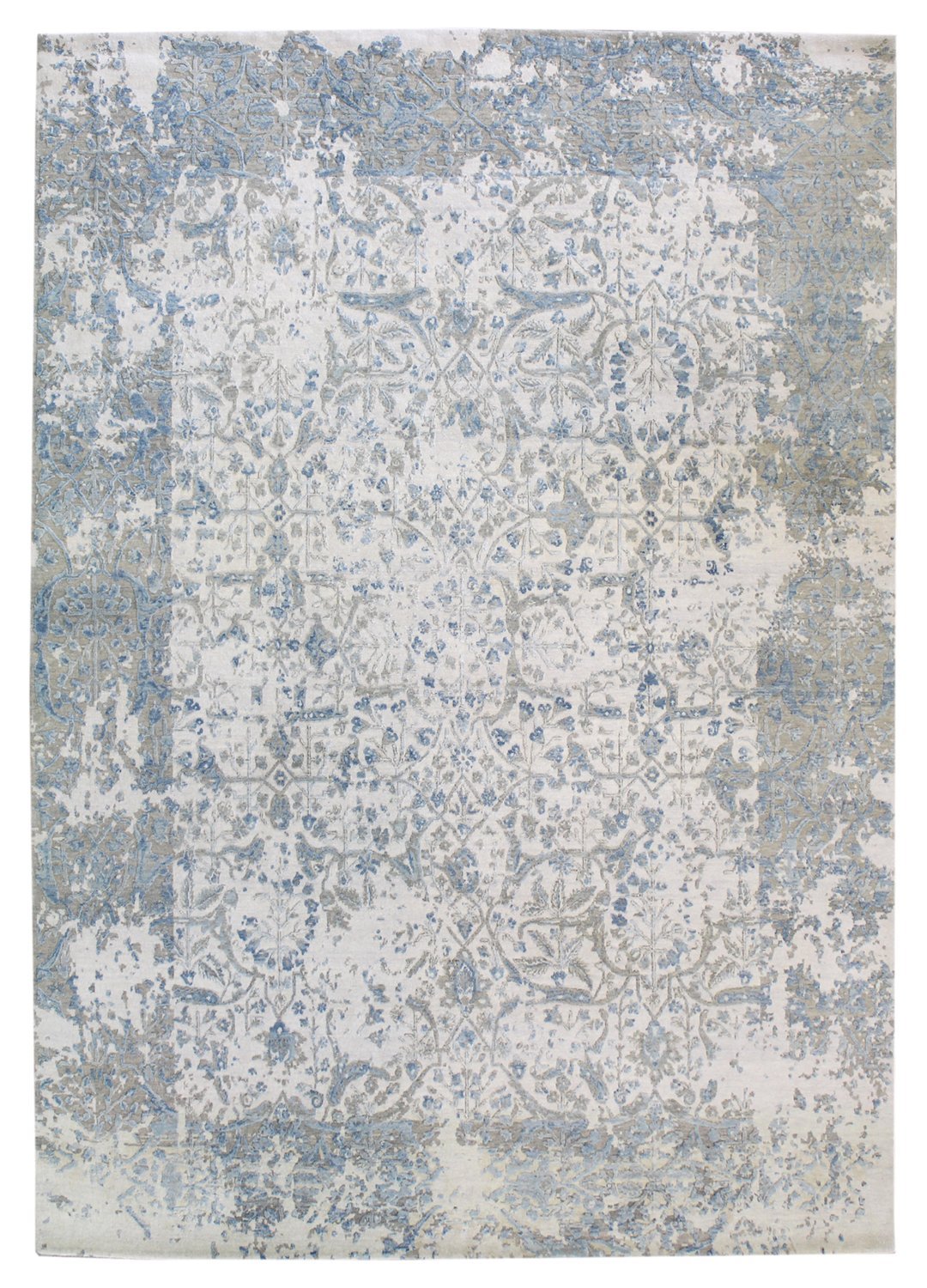 Carved Arabesque Handwoven Transitional Rug