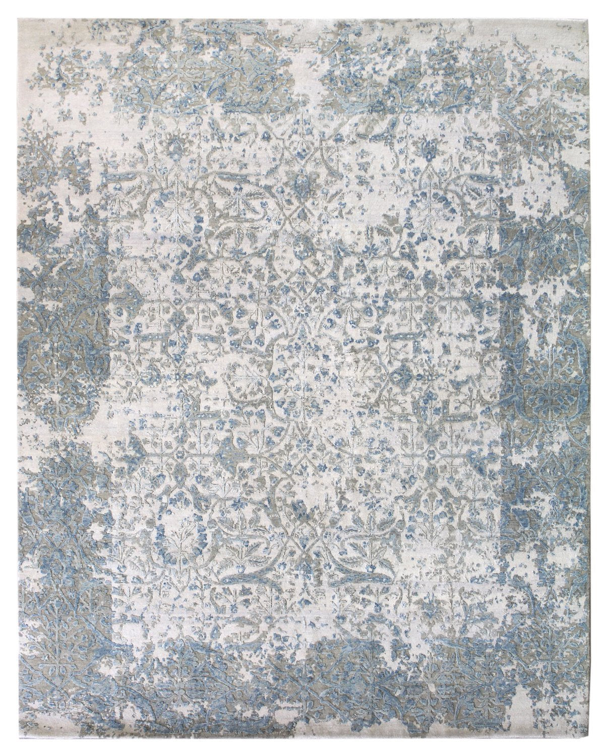 Carved Arabesque Handwoven Transitional Rug