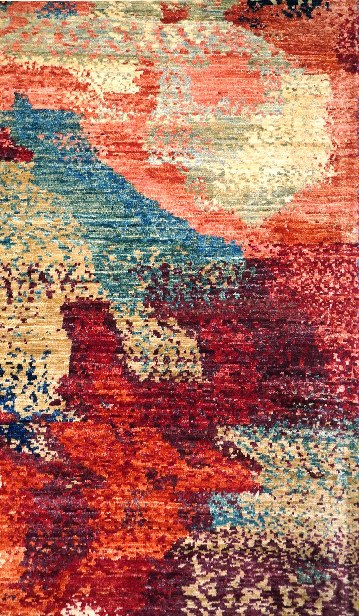 Erased Harshang Handwoven Transitional Rug Landry & Arcari