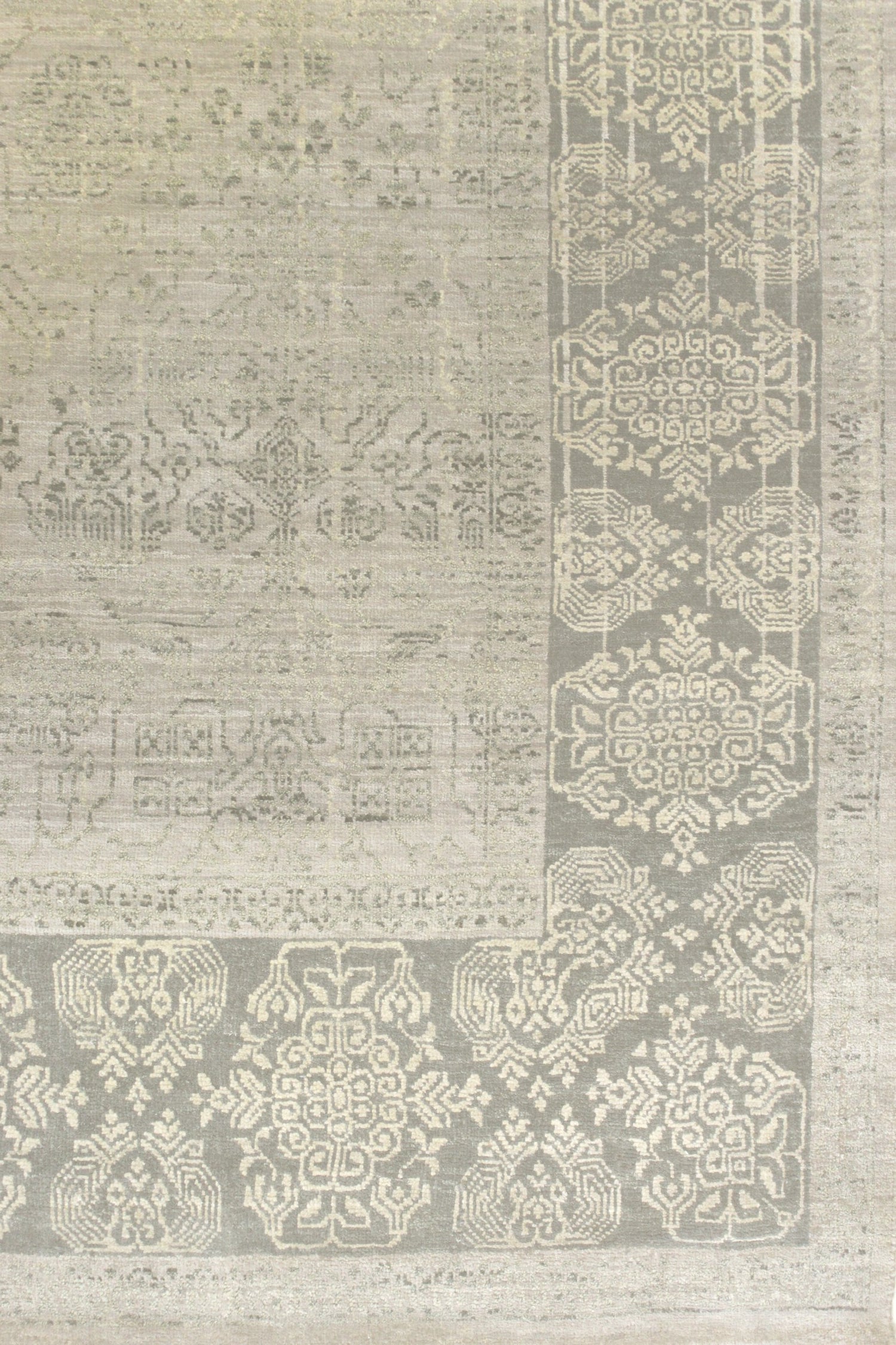 Fabric Handwoven Transitional Rug, J69611