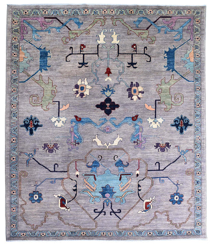 Oushak Wagerieh Handwoven Transitional Rug