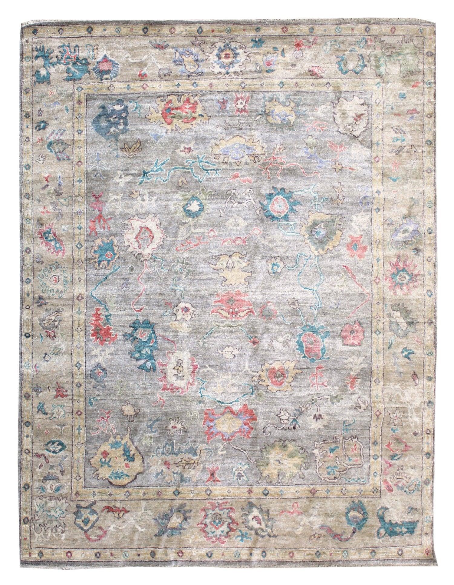 Silk Sultanabad Handwoven Transitional Rug