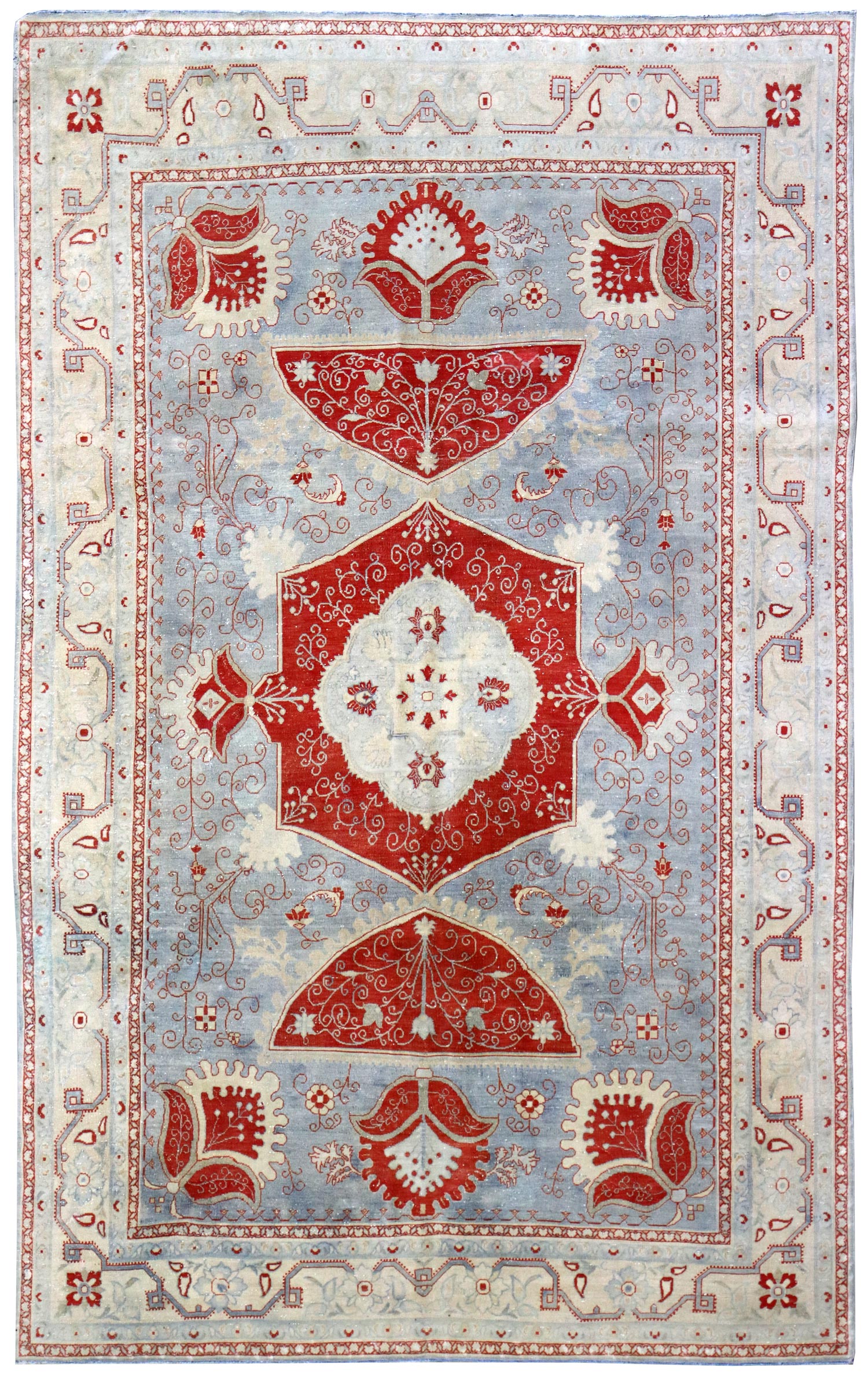 Vintage Tabriz Handwoven Transitional Rug