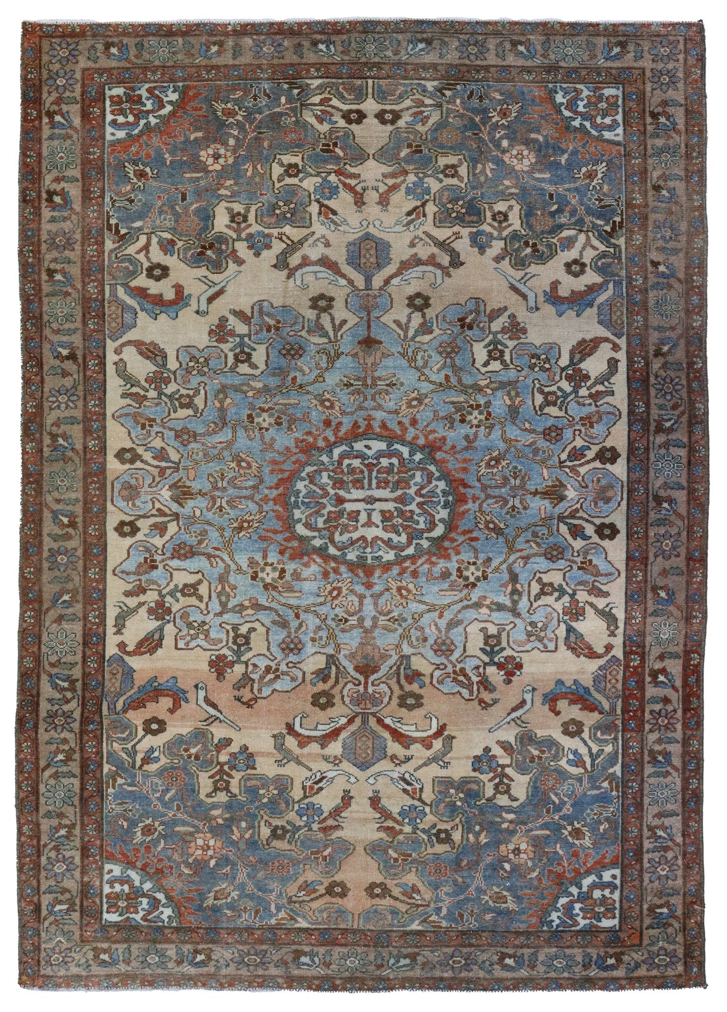 Vintage Tafresh Handwoven Transitional Rug