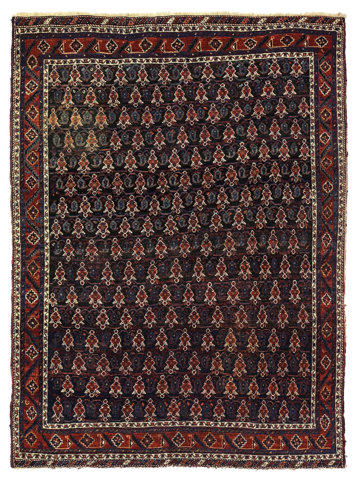 Vintage Afshar Handwoven Tribal Rug