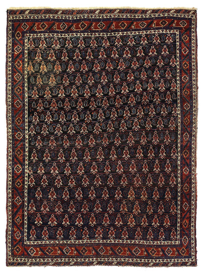 Vintage Afshar Handwoven Tribal Rug