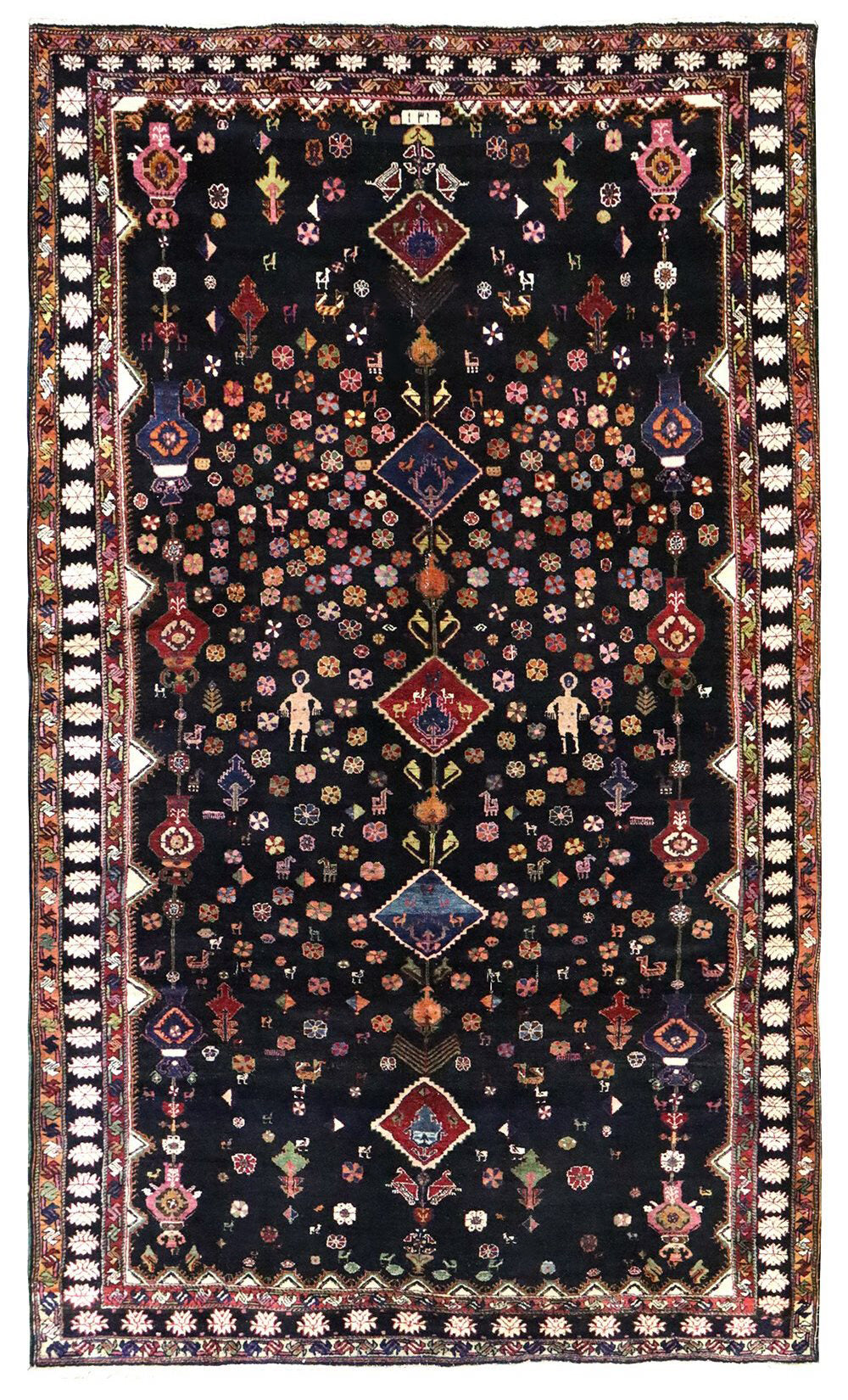 Antique Afshar Handwoven Tribal Rug