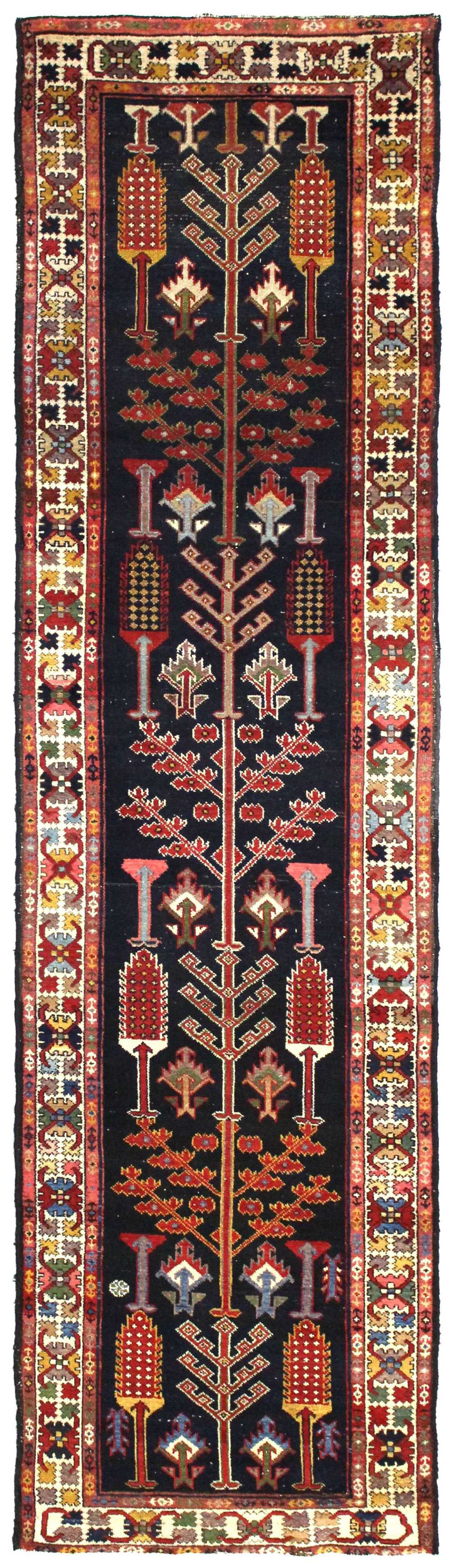 Antique Bakhtiari Handwoven Tribal Rug